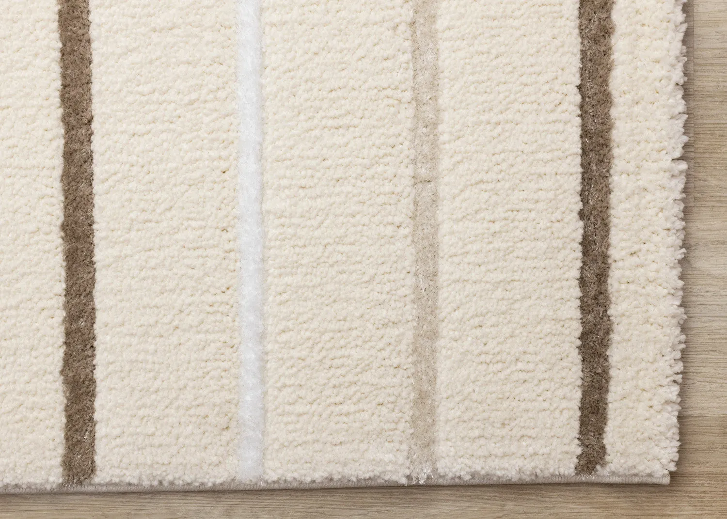 Sasha Soft Modern Lines Area Rug - Cream - 8' X 11'