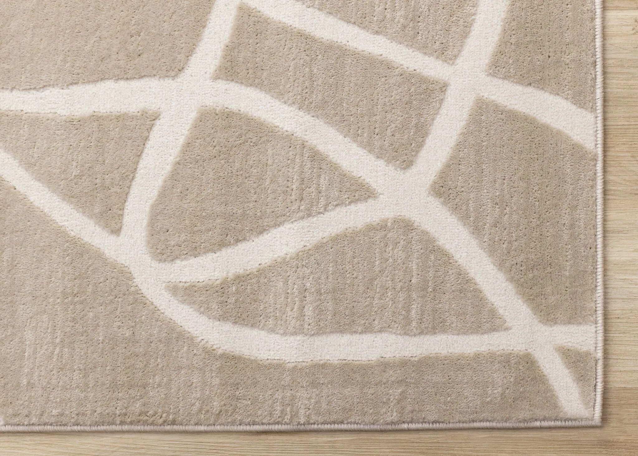 Soft Currents 5'3" x 7'7" Organic Line Design Area Rug - Beige, Cream