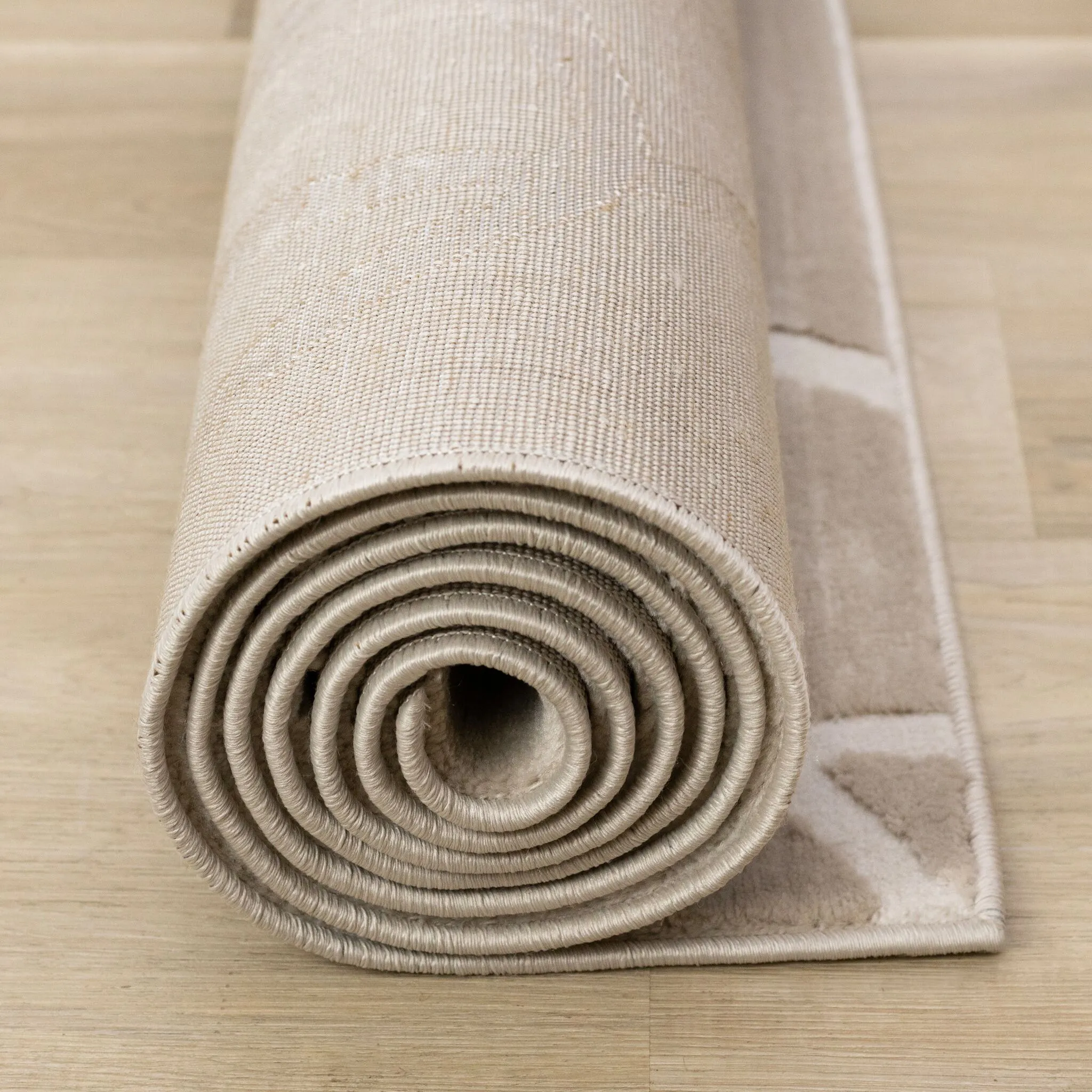 Soft Currents 5'3" x 7'7" Organic Line Design Area Rug - Beige, Cream