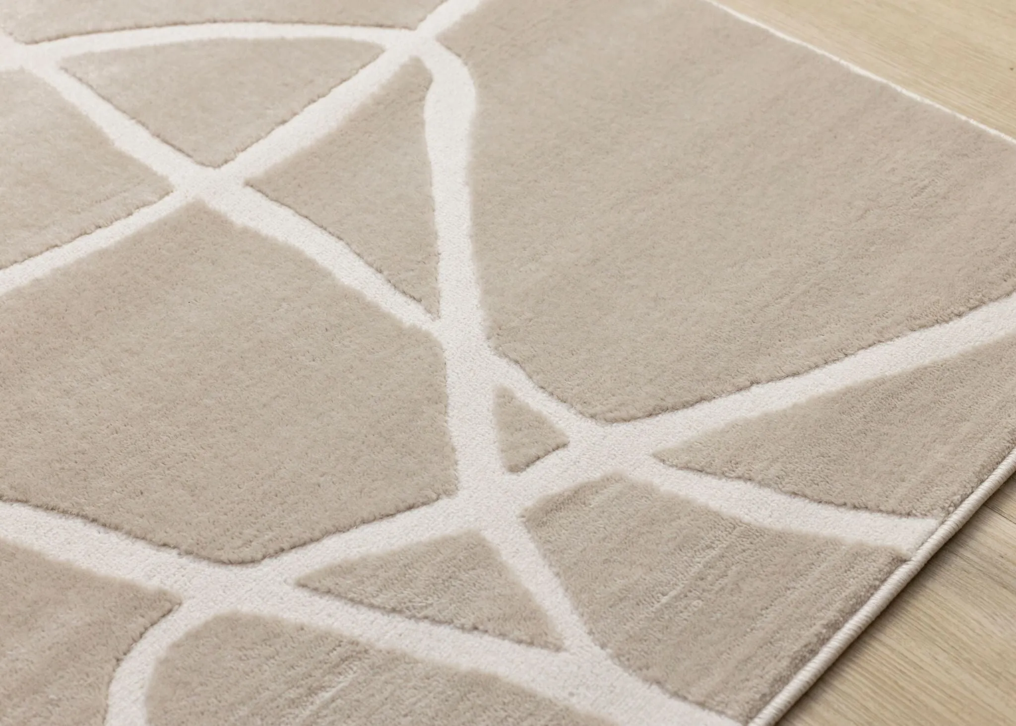 Soft Currents 5'3" x 7'7" Organic Line Design Area Rug - Beige, Cream