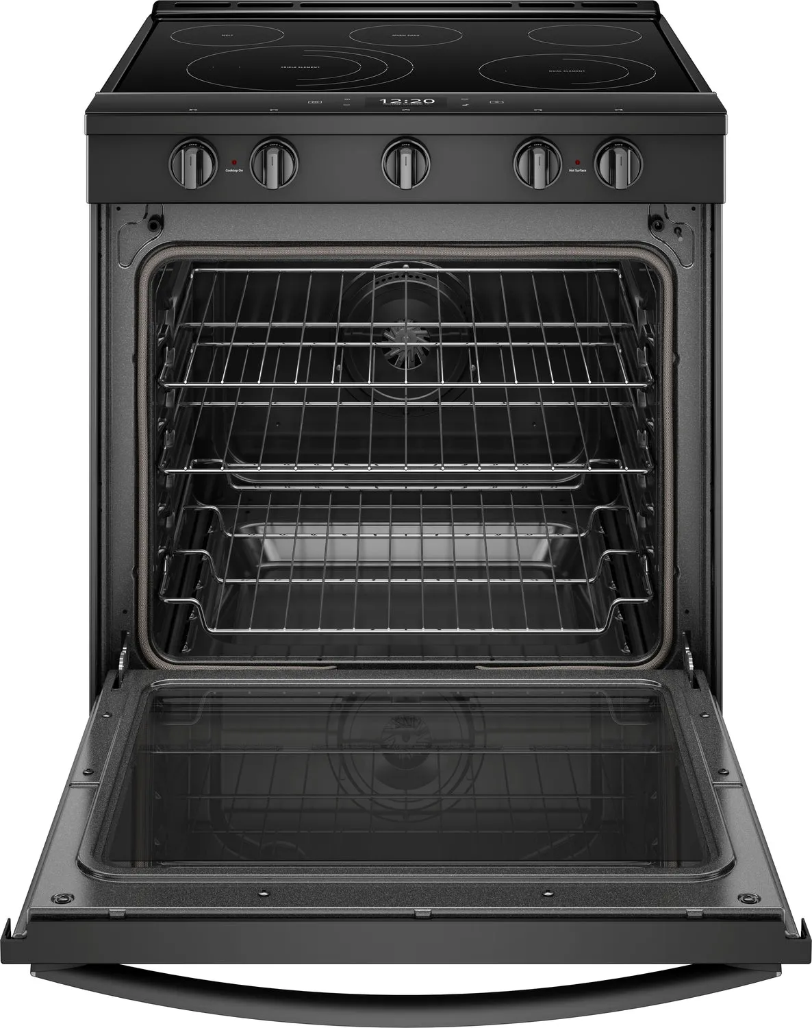 Whirlpool Black Slide-In Electric True Convection Range (6.4 Cu. Ft.) - YWEE750H0HB
